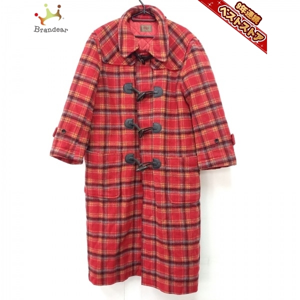 安い，新品 ピンクハウス PINK HOUSE - レッド&times;黒&times;ダークイエロー レディース 長袖/チェック柄/秋/冬 コート(コート)｜売買されたオークション情報、yahooの商品情報をアーカイブ公開 - オークファ 女性用