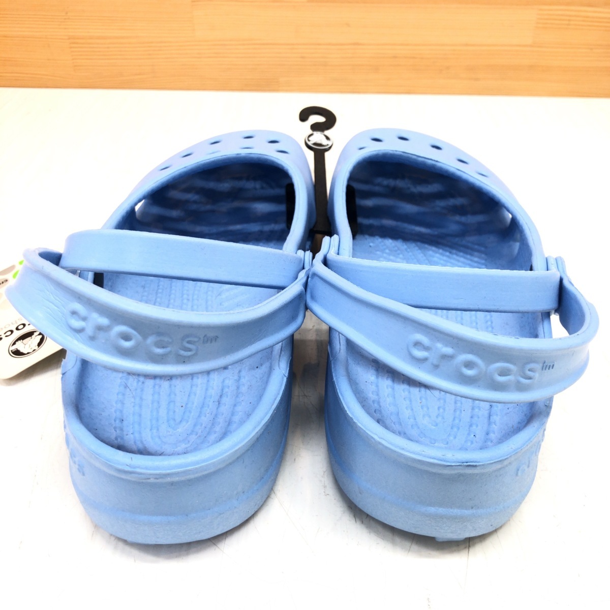 ○新品 crocs クロックス メリージェーン サンダル W6 22cm 水色 