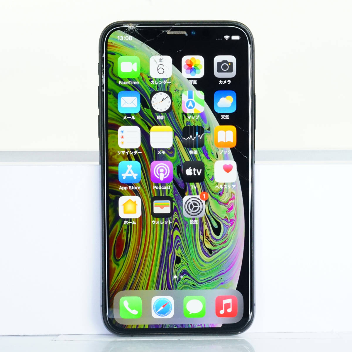 iPhone Xs 256GB SIMフリ―スペースグレイ 中古本体 訳あり品 MTE02J/A 白