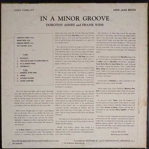 Dorothy Ashby Frank In Minor Groove Wess A – & a Vinyl - And