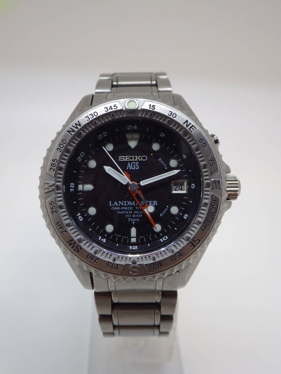SEIKO チタン ランドマスター キャパシタ新品交換済み AGS 【公式通販】