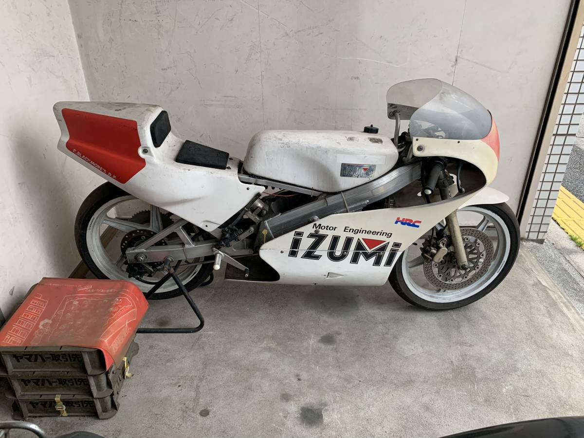 RS125フレームにNSR50エンジン ミニバイクレース車の部品取り車(51cc 