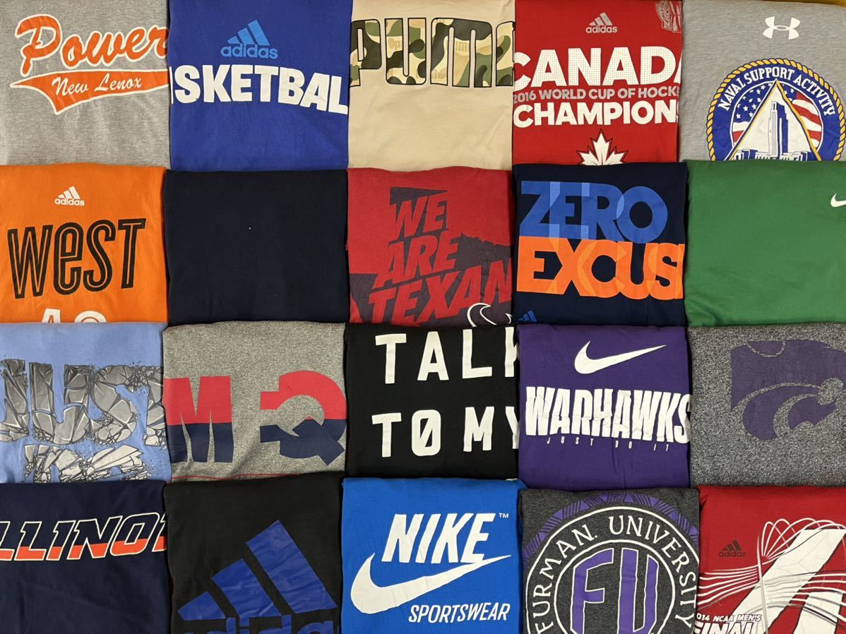 お得，低価 USA古着卸 スポーツ ブランド MIX 半袖 Tシャツ 2XL 20枚 セット まとめ売り アメリカ古着 プリント アディダス ナイキ チャンピオン(文字、ロゴ)｜売買されたオークション情報、yahooの商品情報 XLサイズ以上