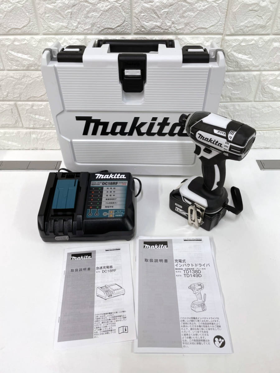 18V | マキタ 充電式インパクトドライバ マキタ,マキタ18Vシリーズ,18Vインパクトドライバ 1000円スタート! TD149D インパクトドライバ 充電式インパクトドライバ(バッテリ2個付き&frasl;充電器別売り) 三沢店48-2-0106makita MTD001D 1000円スタート タナカ金物『プロ』 本体のみ 株式会社マキタ シリーズ