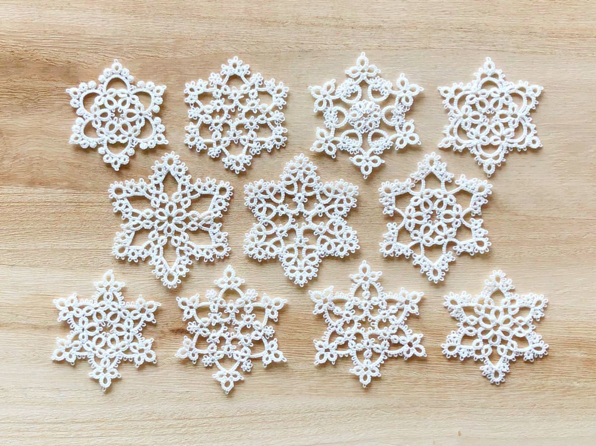 タティングレース 雪の結晶 花 桜 モチーフ 手編み ハンドメイド 手芸素材 レース編み 編物 売買されたオークション情報 Yahooの商品情報をアーカイブ公開 オークファン Aucfan Com