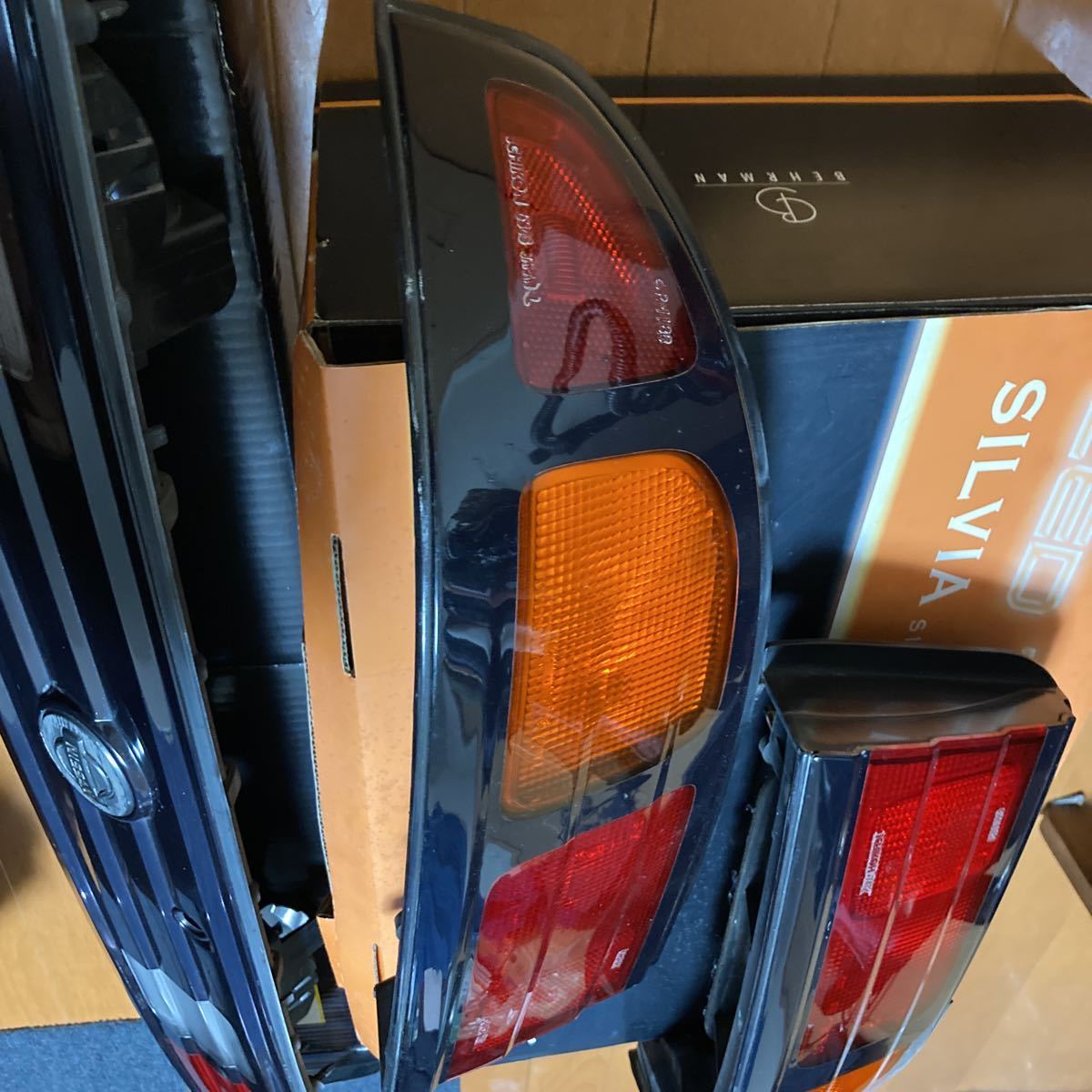 s14シルビア後期ブレーキランプ シルビアS14後期テールランプセット美品 シルビアS14後期テールランプ