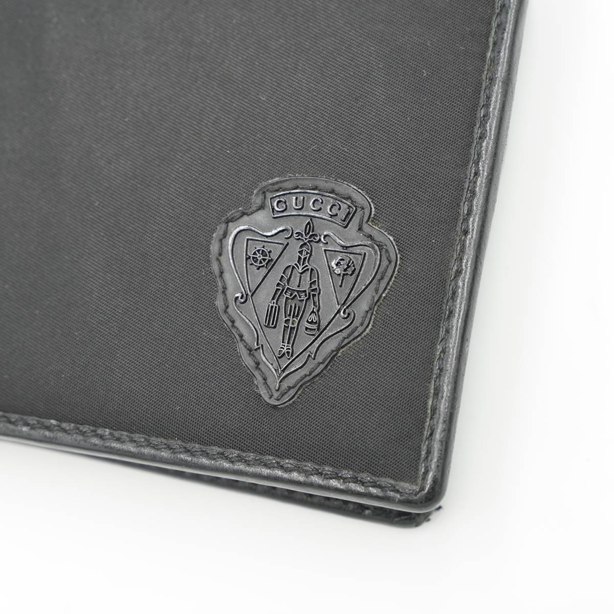 美品』 GUCCI ミニ財布 グッチ ナイロン ラバーマーク ミニウォレット 