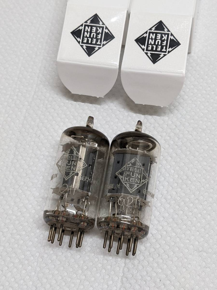 テレフンケン＞Telefunken 6211/ECC802S NOS 同ロット ◇マーク有 ペア