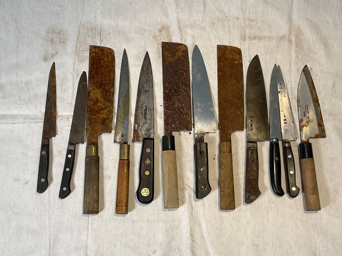 包丁 和包丁 ジャンク 料理包丁 出刃包丁 まとめて 三徳包丁 - 中古品