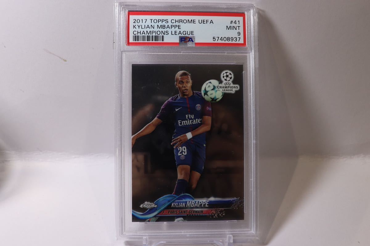 0 Topps #41 Chrome Mbappe Kylian UEFA PSA KYLIAN 1 UCL Soccer 