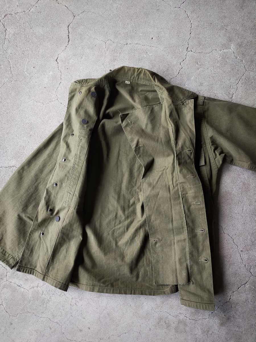 40s【美品】US ARMY HBT M43 ワークジャケット 32/REG ヘリンボーン 