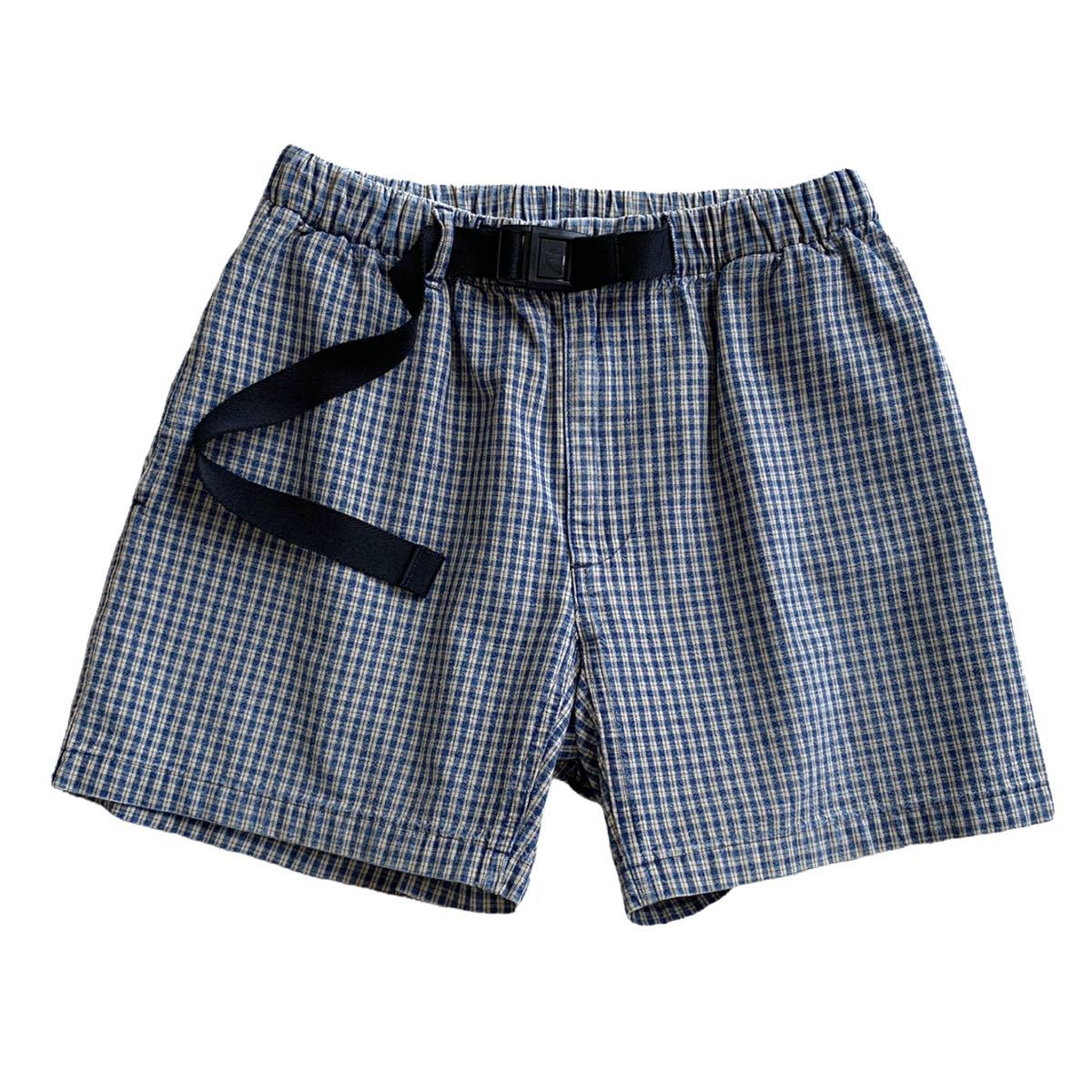 90's L.L.Bean インディゴチェック クライミング ショーツ