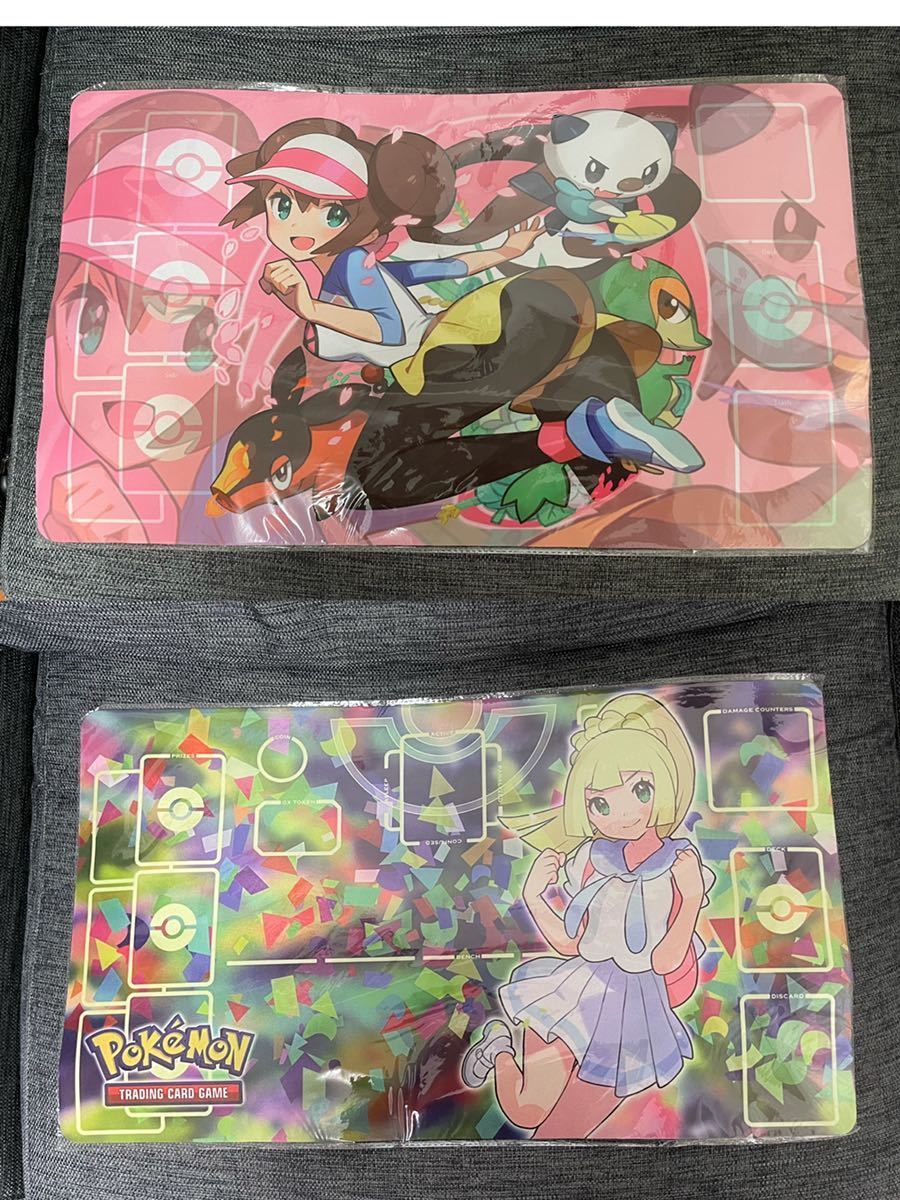二枚セット ポケモン リーリェ メイ プレイマット ラバーマット g