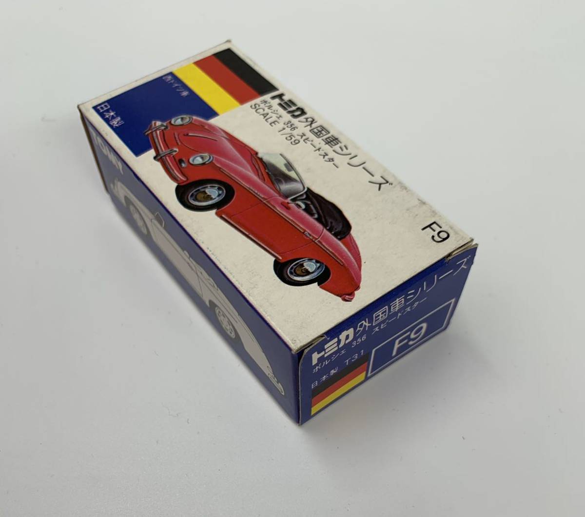 トミカ F9 ポルシェ356 スピードスター 日本製 T31 青箱 箱付き