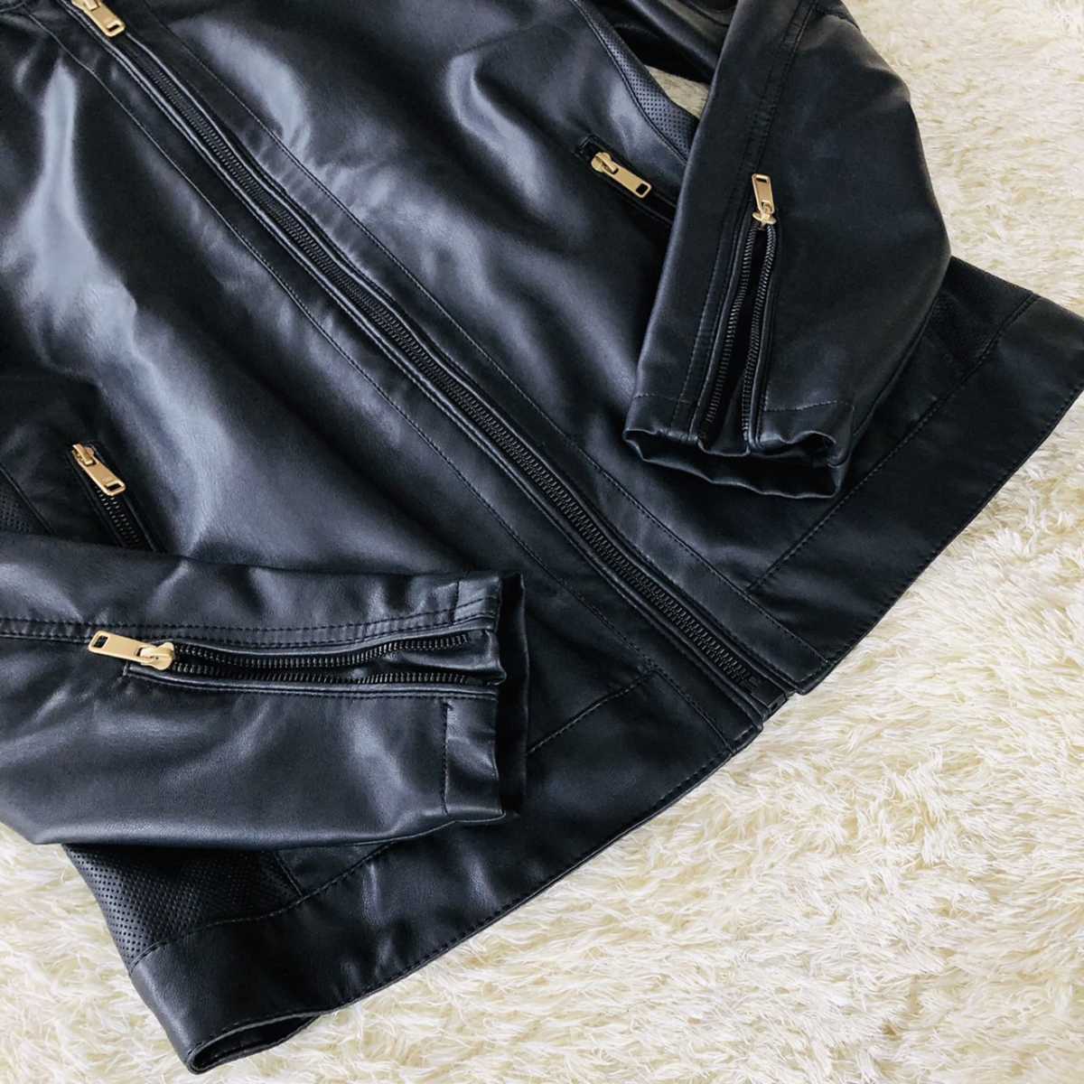 ZARA | - 日本 メンズ (ZARA フェイクレザージャケット フェイクレザー レザージャケット &amp; コート MANザラマン ブラック ZARAの革ジャンってどう？実際に試着して感じた正直レビュー by ☆ドイツ発*ZARA*新作*フェイクレザーボンバージャケット&frasl;RB☆