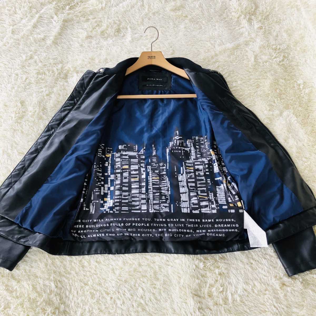 ZARA | - 日本 メンズ (ZARA フェイクレザージャケット フェイクレザー レザージャケット &amp; コート MANザラマン ブラック ZARAの革ジャンってどう？実際に試着して感じた正直レビュー by ☆ドイツ発*ZARA*新作*フェイクレザーボンバージャケット&frasl;RB☆