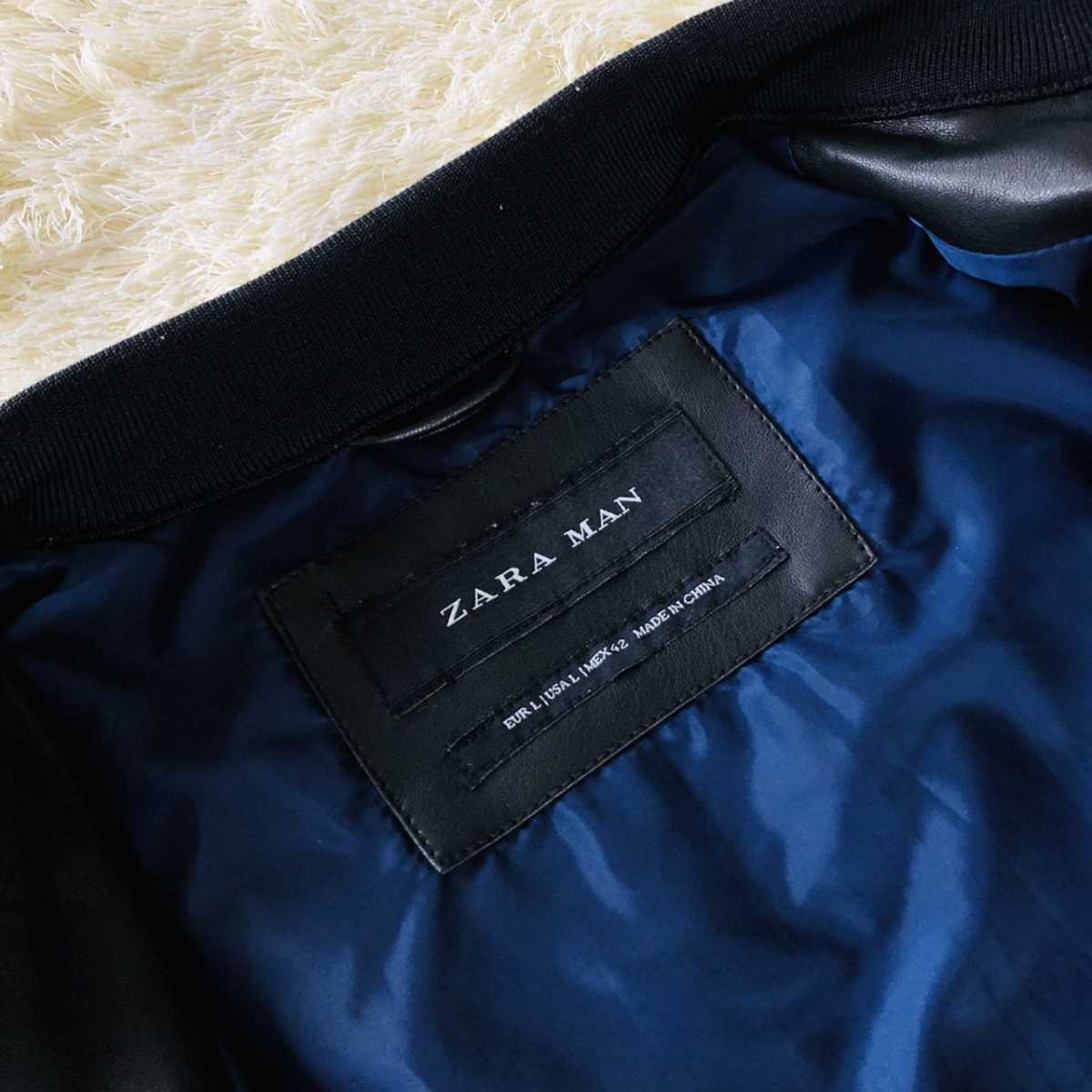 ZARA | - 日本 メンズ (ZARA フェイクレザージャケット フェイクレザー レザージャケット &amp; コート MANザラマン ブラック ZARAの革ジャンってどう？実際に試着して感じた正直レビュー by ☆ドイツ発*ZARA*新作*フェイクレザーボンバージャケット&frasl;RB☆