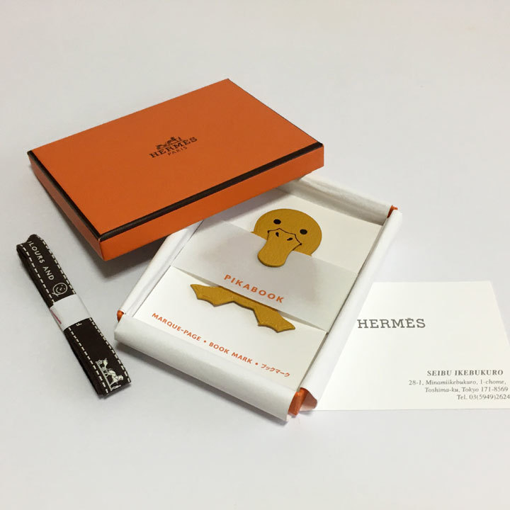 エルメス / HERMES ブックマーク PIKABOOK あひるモチーフ 本革