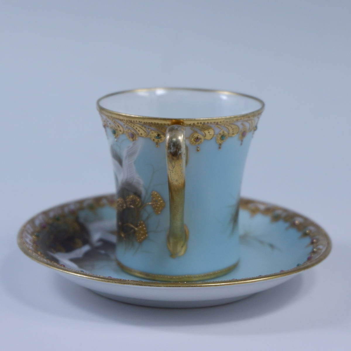 オールドノリタケ 金盛 カップ&ソーサー 2セット M-NIPPON印 オールドノリタケ 金盛 カップ&ソーサー 2セット M-NIPPON印