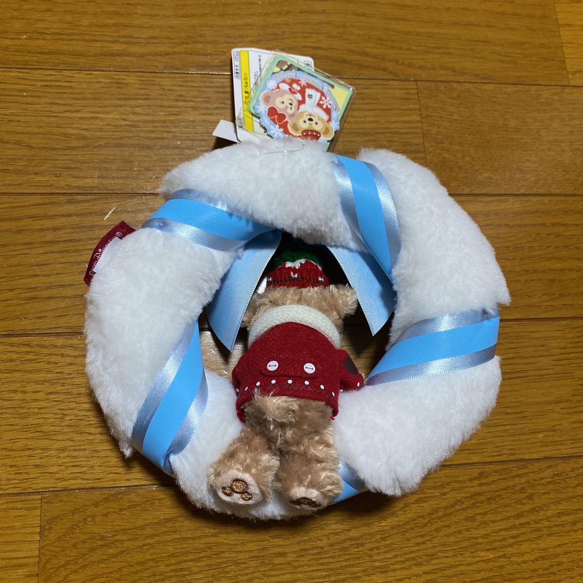 【新品未使用タグ付き】ダッフィー　ぬいぐるみリース　クリスマス 未使用 ディズニーシー クリスマス ダッフィー リース ぬいぐるみ