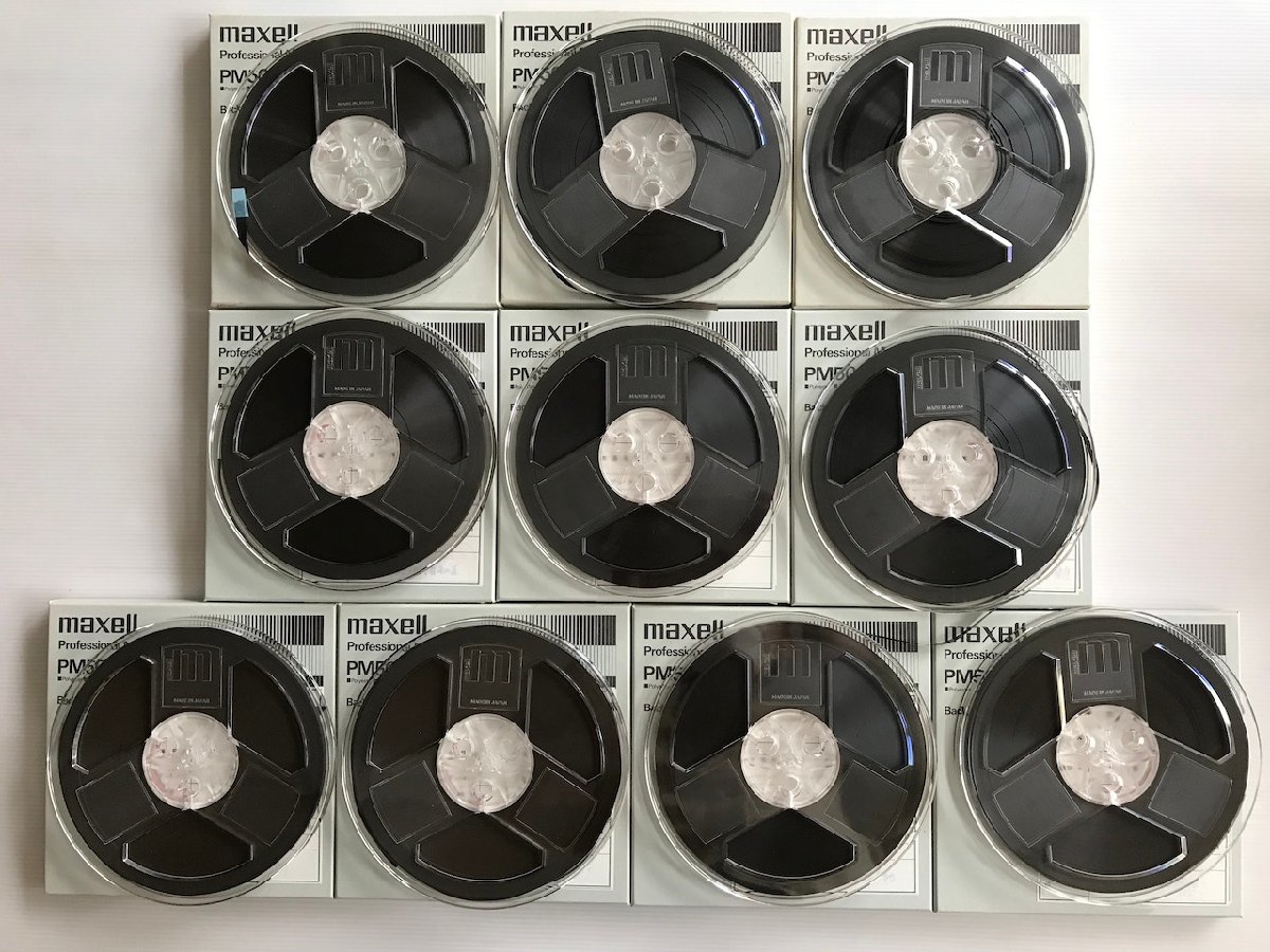 オープンリールテープ 7号 MAXELL製リール テープ付き 10本セット使用 