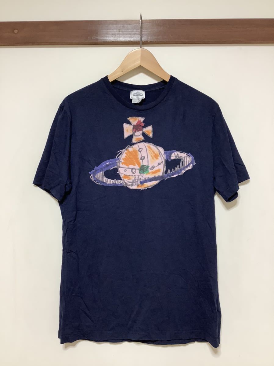 送料無料，正規品 こ963 ViVienne Westwood MAN ヴィヴィアンウエストウッド オーブ プリントTシャツ L ネイビー 半袖Tシャツ(半袖Tシャツ)｜売買されたオークション情報、yahooの商品情報をアーカイブ公開 - オークフ 男性用