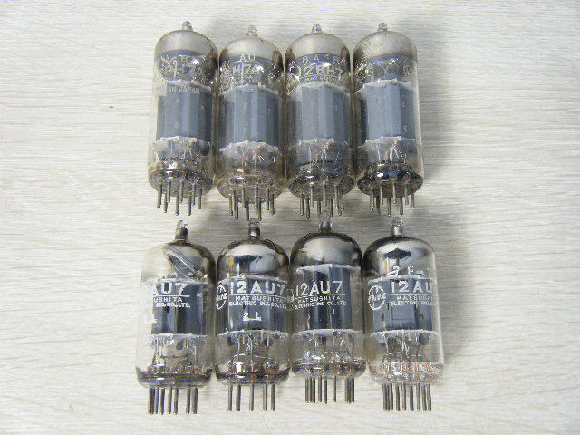 1な2☆National ナショナル製 真空管 12AU7×4 12BH7A×4 全8