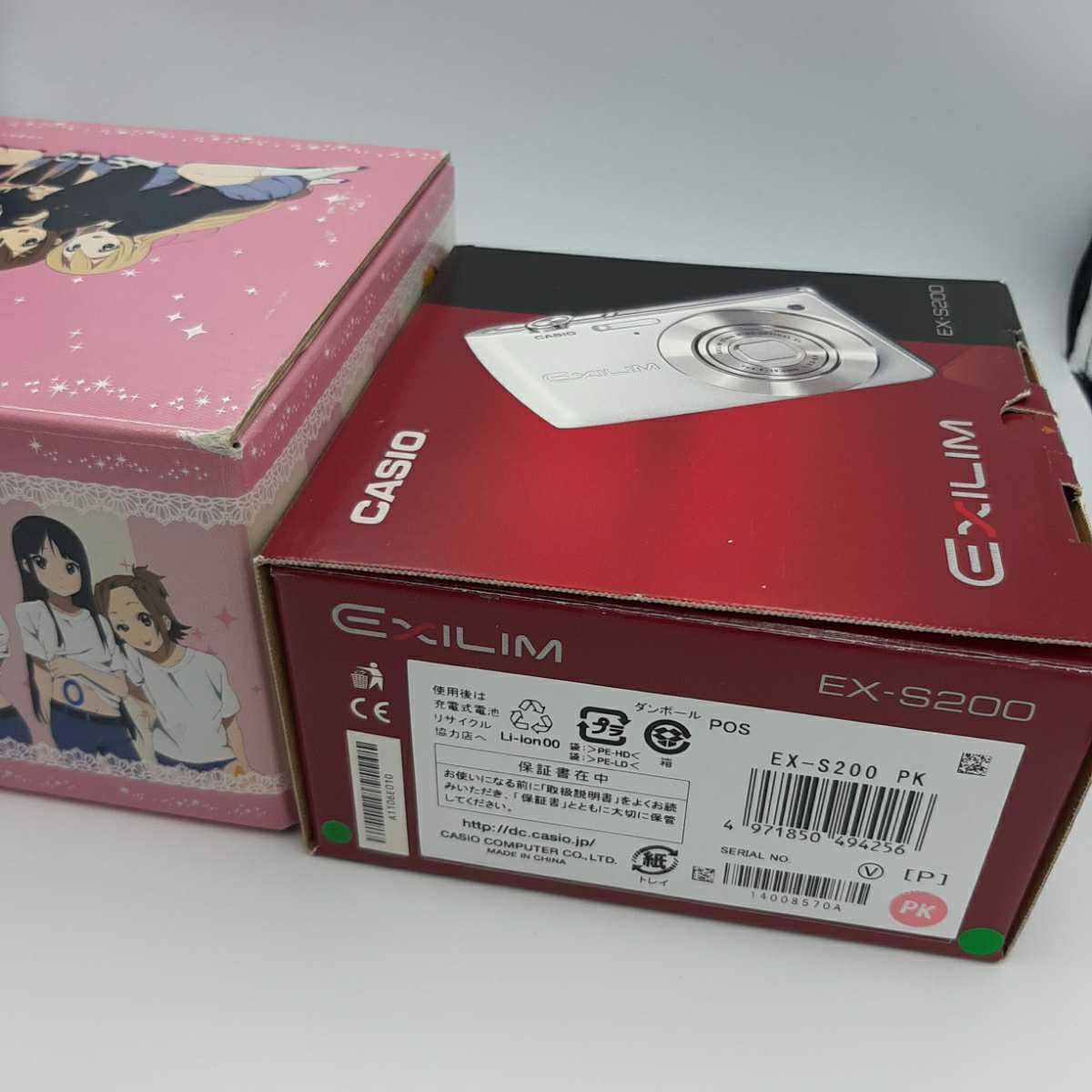 EXILIM CASIO ピンク Photo 本体 ・けいおん CASIOカシオ　EXILIM　EX-S200-PKピンク　けいおん×EXILIMコラボ　TBS限定品