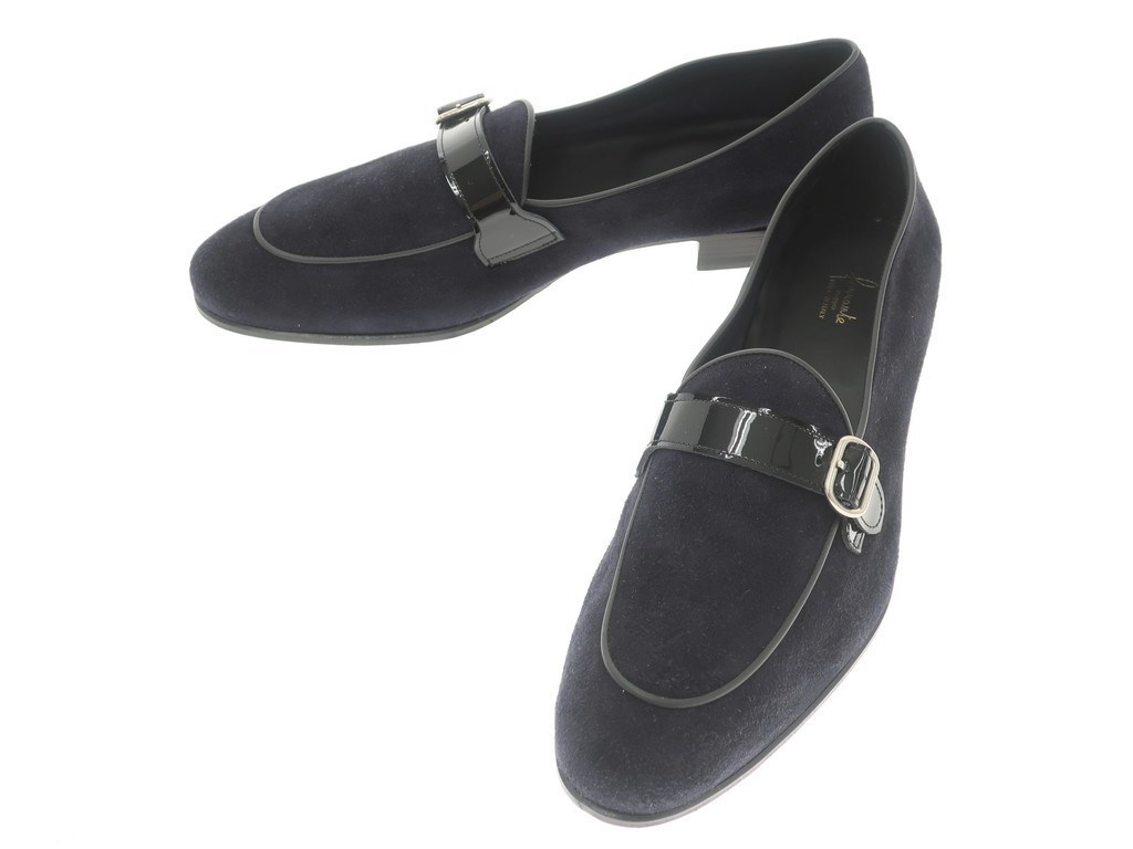 お値下げ可能】フェランテ スエードローファー ネイビー （新品  