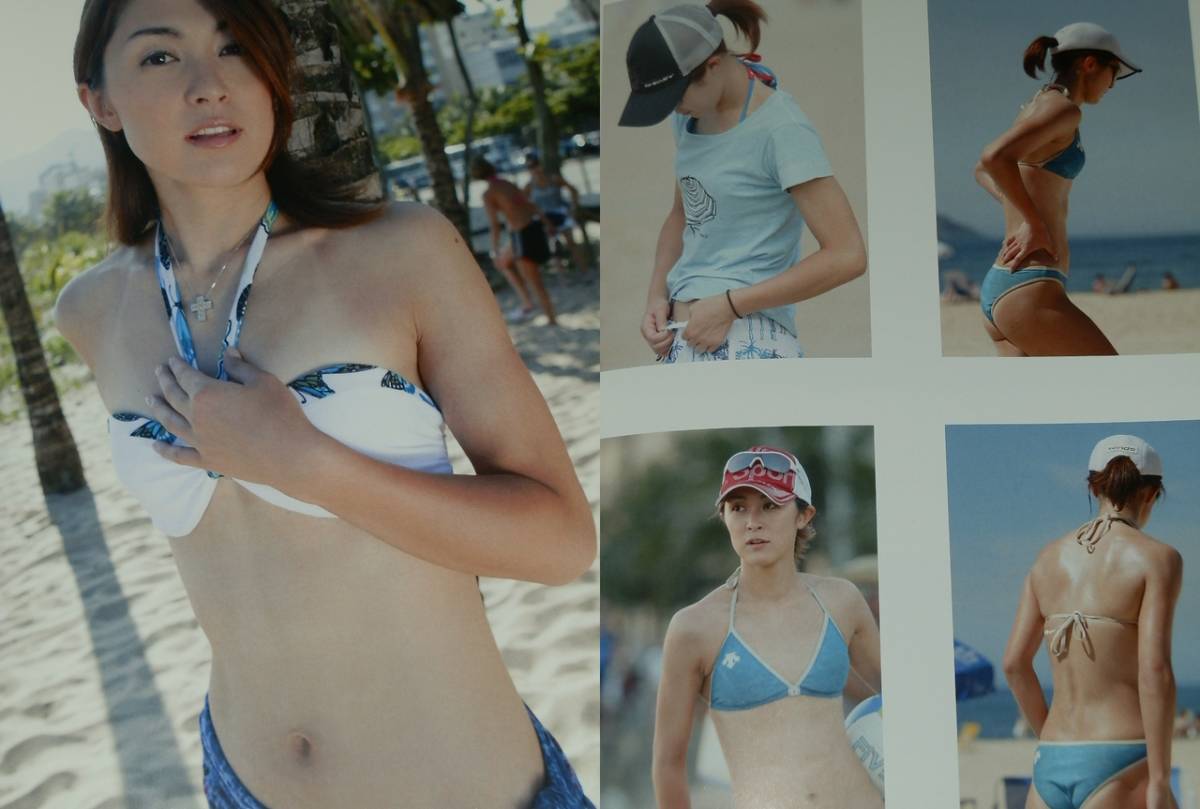 写真集 DVD付 菅山かおる VOAR! 30歳水着 ビーチバレー選手 2009年初版帯付 定価3630円 注文カード付き_4