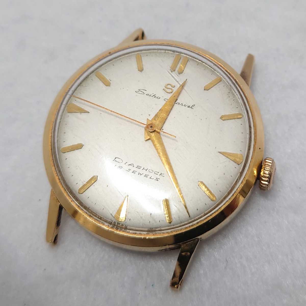 マーベル 19石 セイコー 手巻き SEIKO 17石 腕時計 ダイヤショック S 