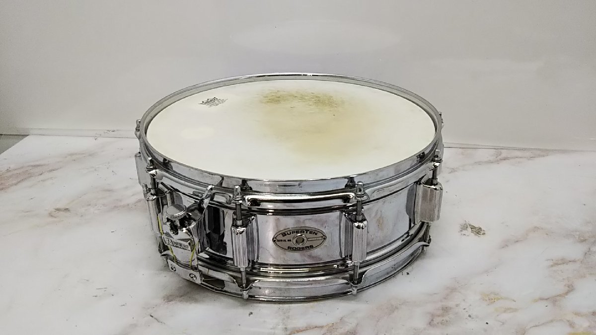△166 中古品 楽器 スネアドラム Rogers Super Ten 14インチ 