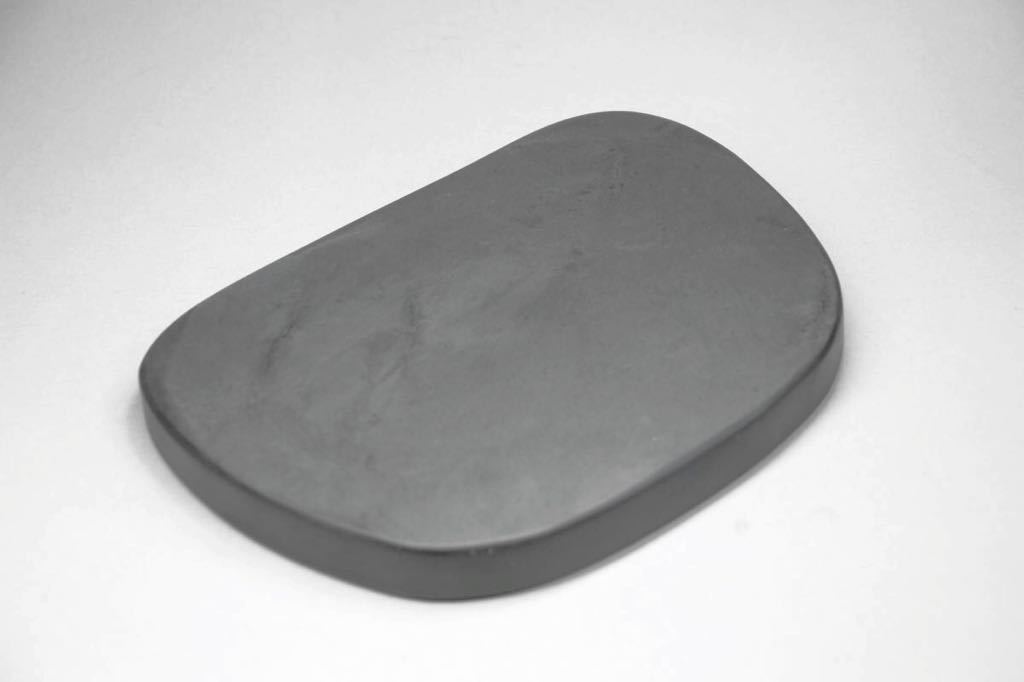 歙州硯 平板形硯 龍尾石 眉子紋 本歙州 21-16-5cm 黒漆箱 硯 唐硯 