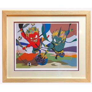 瀧下和之「毘沙門天図」木版画 6号 2020年作 証明シール 限定88
