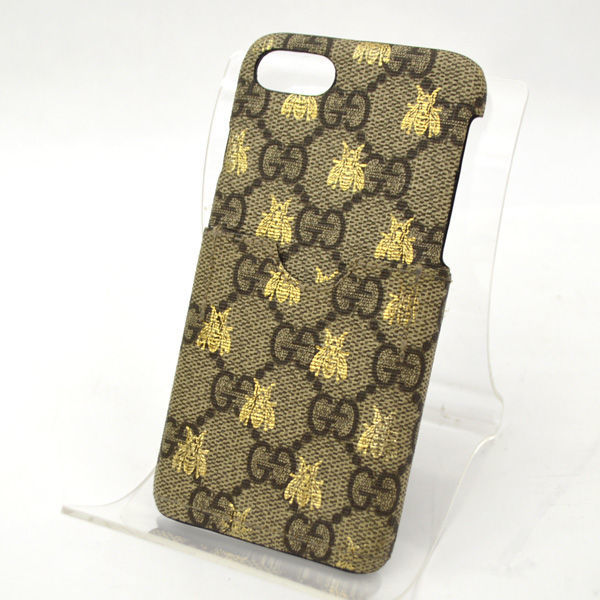 ☆ グッチ iphone7 8 SE 携帯カバー ケース GG柄 ビー (0220423306