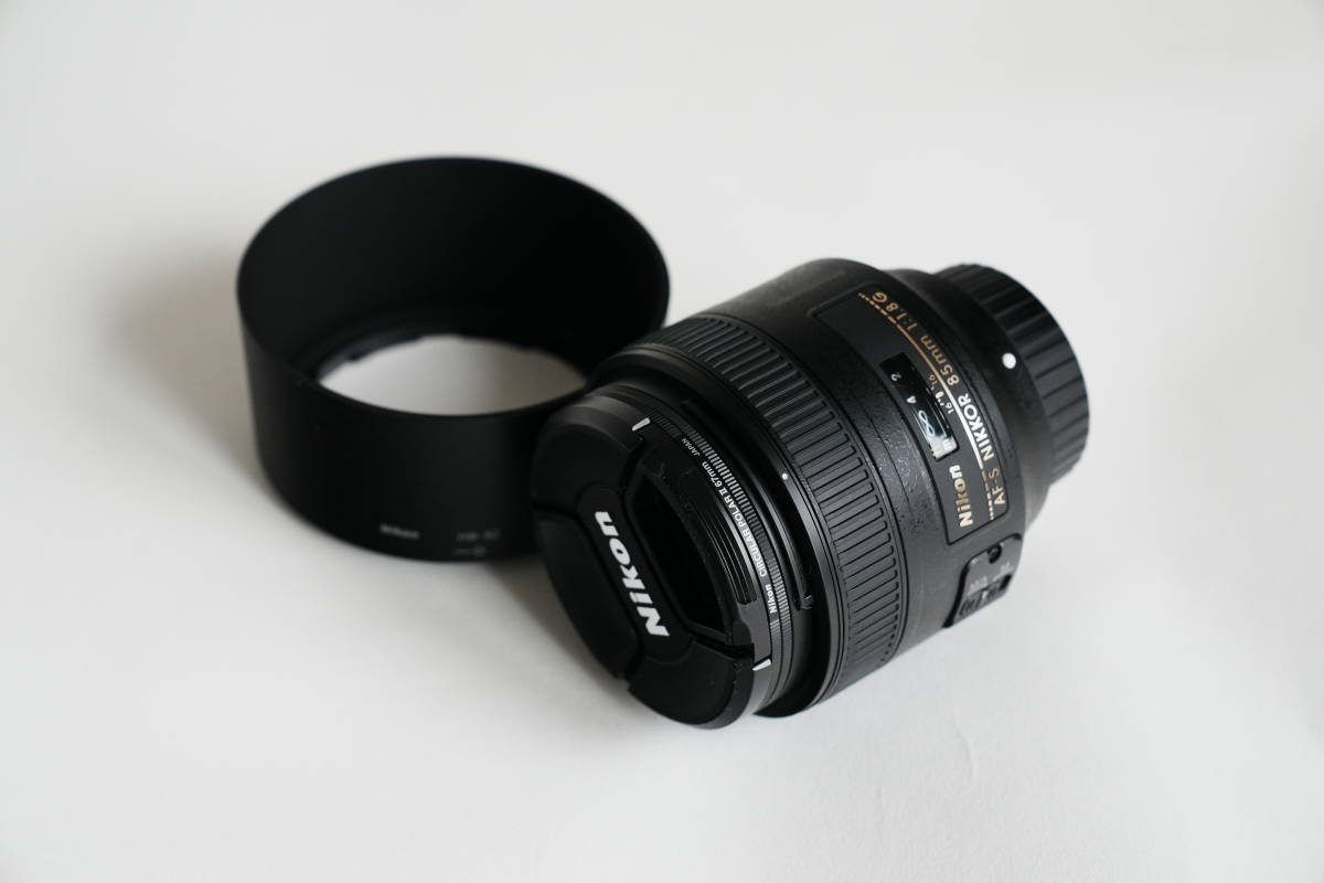 Nikon AF-S Nikkor 85mm F1.8 レンズ ＋ 純正レンズフィルター付き 単