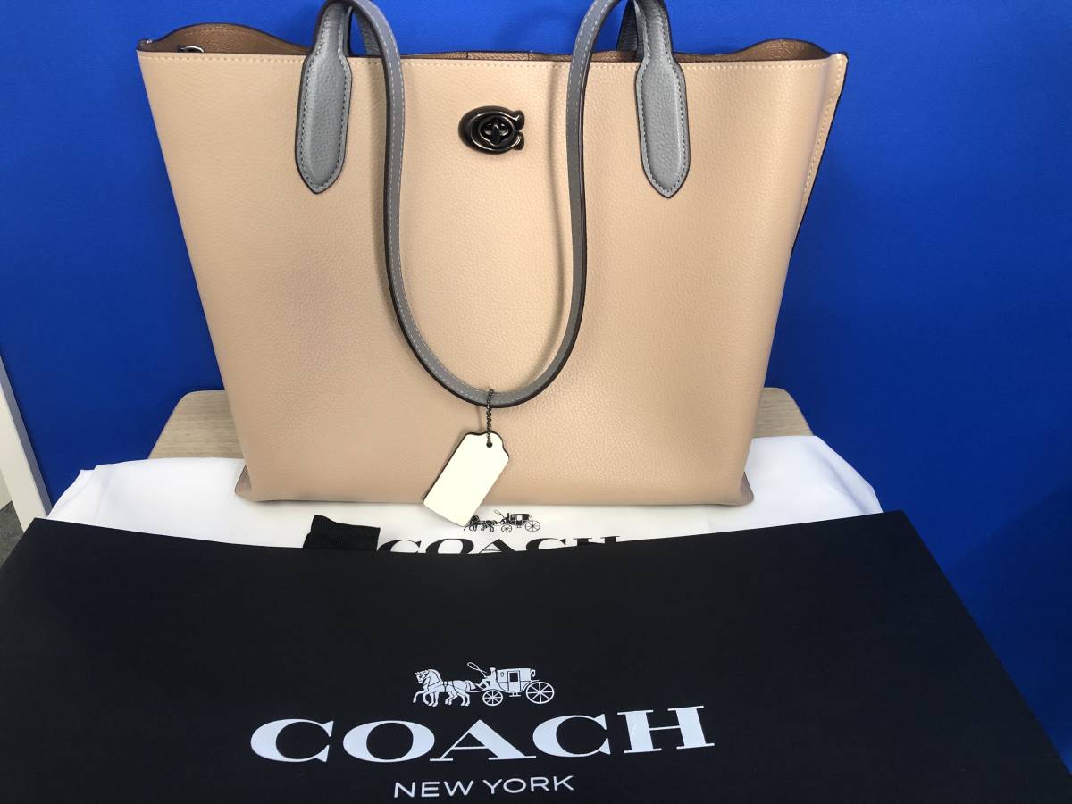 【人気定番，限定SALE】 COACH/コーチ/C0691/レザー/トートバッグ/ショルダーバッグ/肩掛けかばん/レディース/アイボリー系/保護袋有り(トートバッグ)｜売買されたオークション情報、yahooの商品情報をアーカイブ公開 - かばん、バッグ