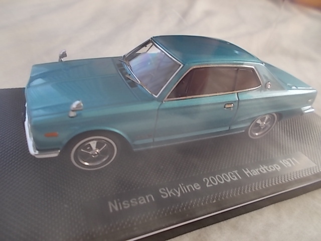 エブロ 1/43 ニッサン スカイライン 2000GT HardTop 1971 M.BLUE
