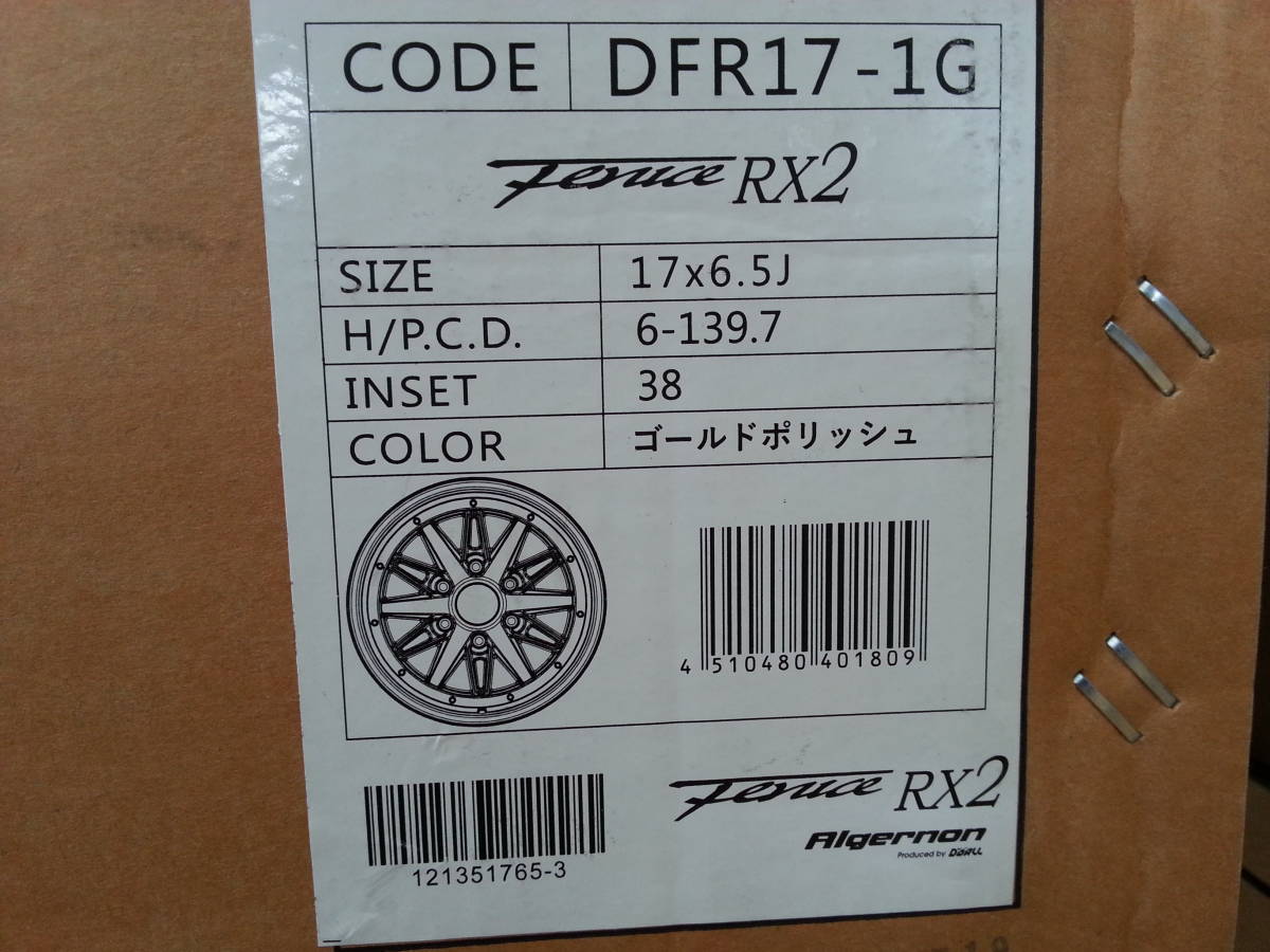 アルジェノン フェニーチェ RX2 17インチ 6.5J +38 6/139.7 ゴールド 