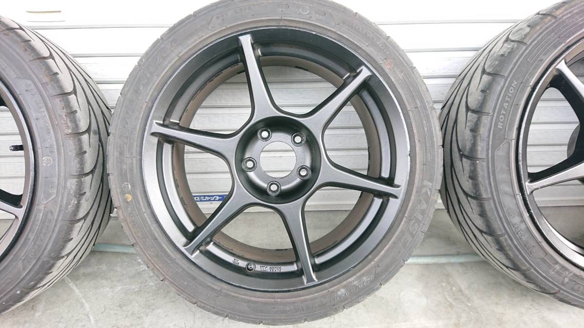 希少 P1レーシング 17インチ 8J ＋22 114.3タイヤケンダ20A 215/45 4本 