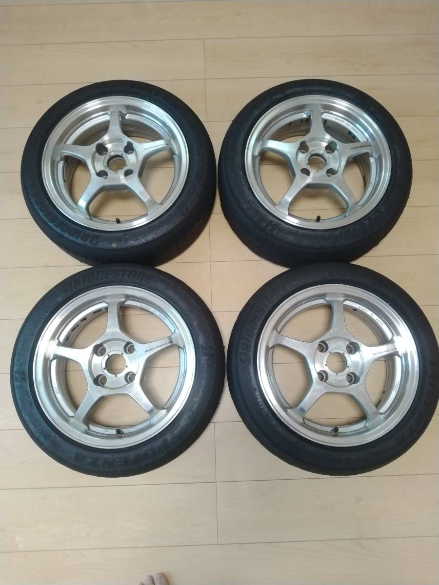 ホイール:ENKEI 14インチ 4穴 pcd100 6J 35 タイヤ:RE71RS 165/55R14 4 
