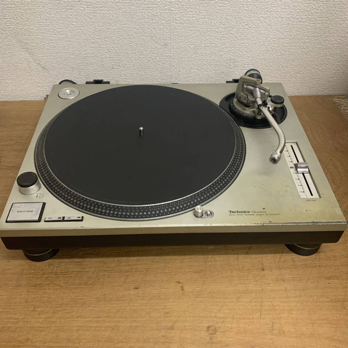 動作品】Technics テクニス ターンテーブル SL-1200MK2 シルバーx