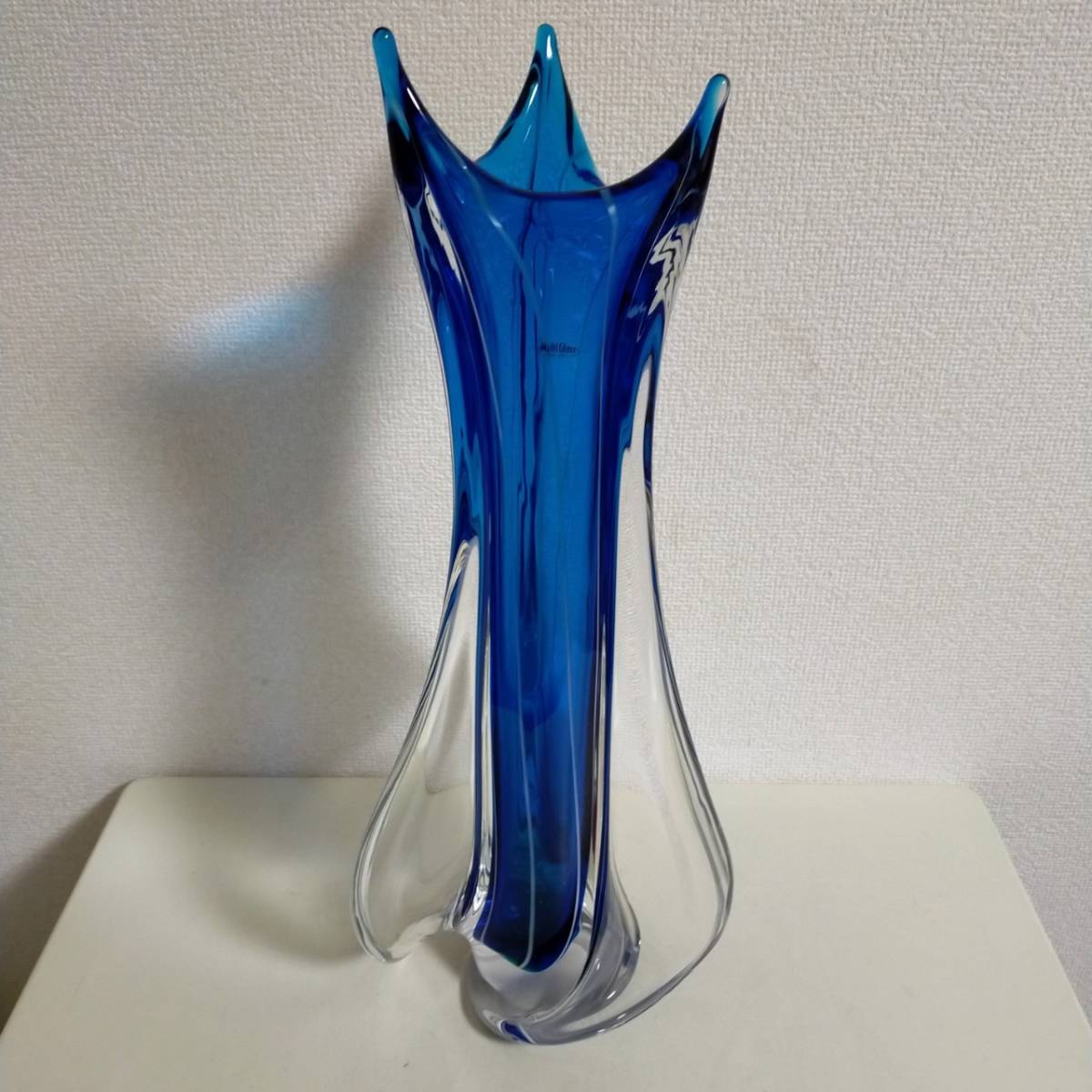 マルティグラス Glass Multi 置物 : ガラス ペア 鶴 オブジェ ガラス