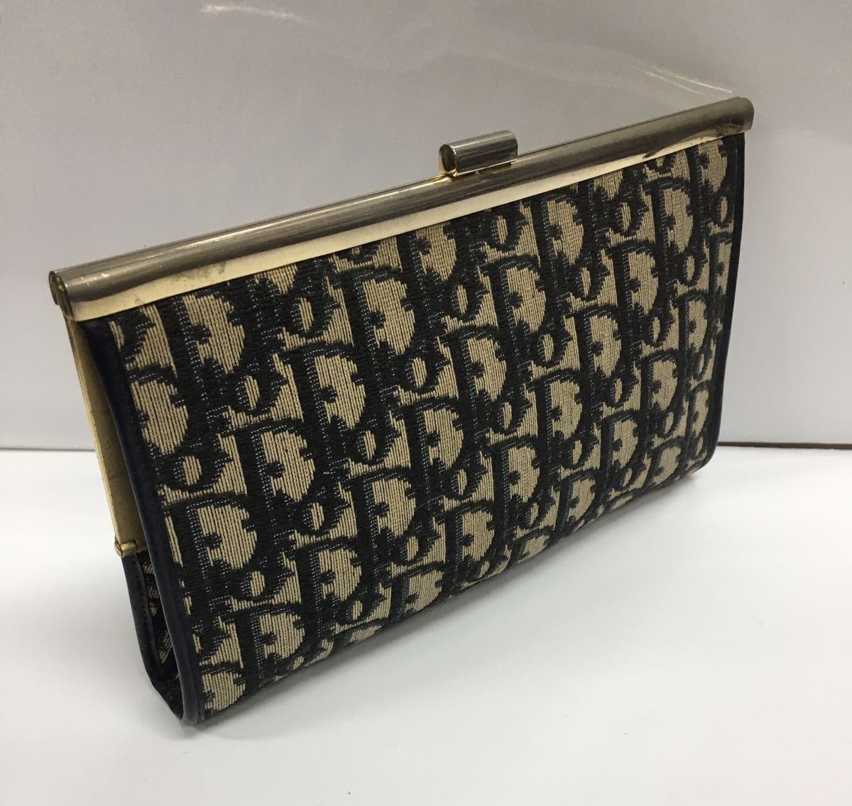 ChristianDior トロッター キャンバス がま口 クラッチバッグ