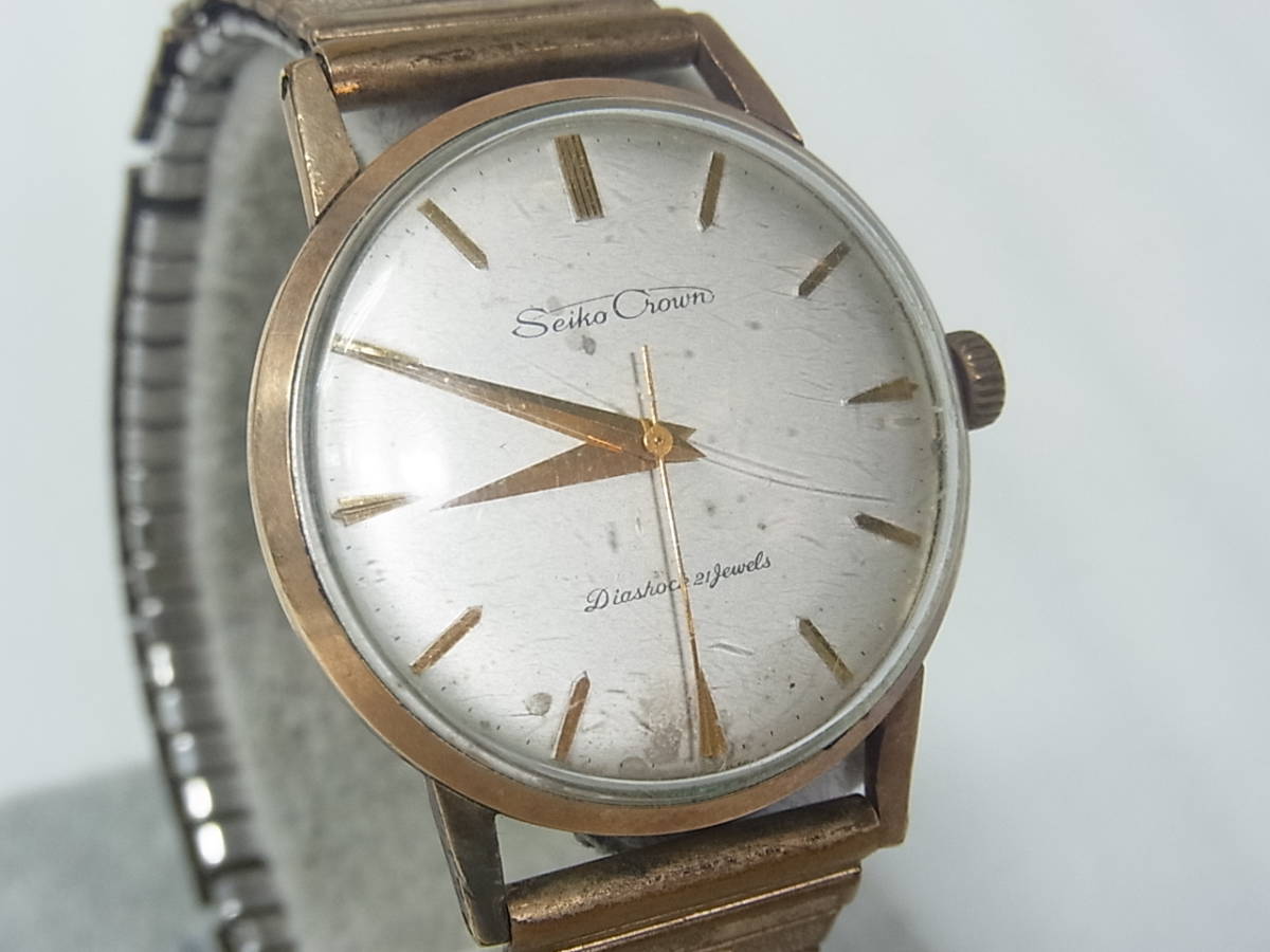 セイコー 21石 クラウン 手巻き SEIKO J15011 CROWN 3637-60 アン 