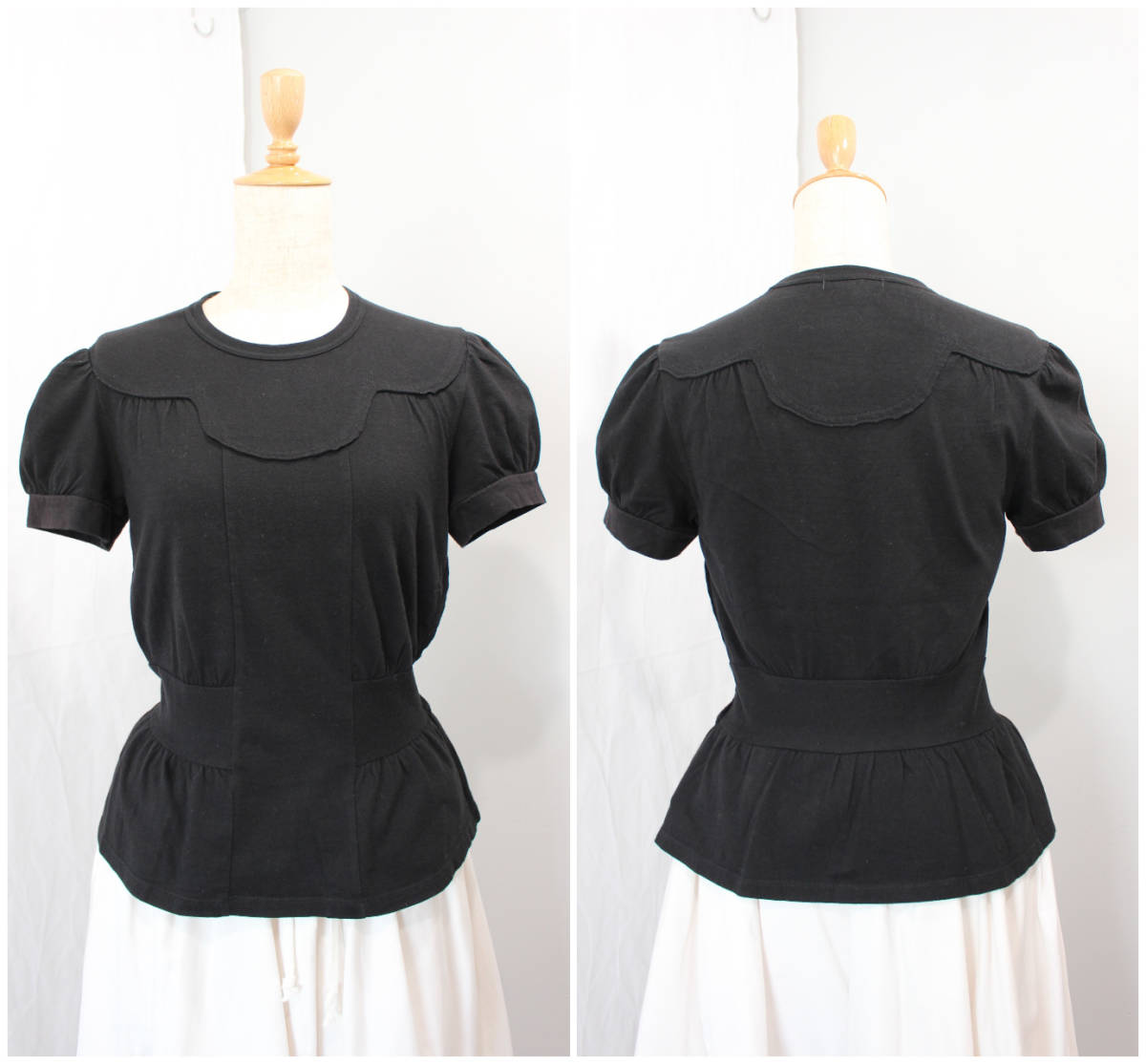 COMME des GARCONS/コムデギャルソン/パフスリーブTシャツ/サイズS/黒 