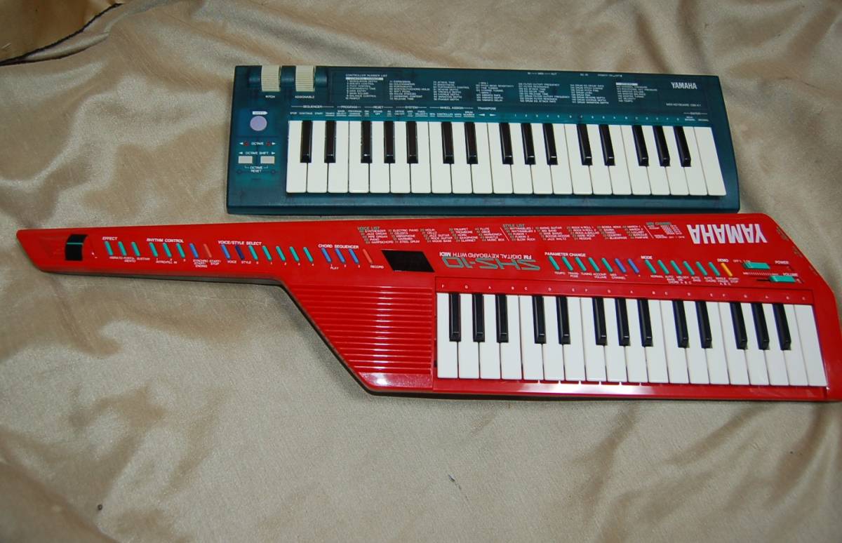 セール，HOT YAMAHA SHS-10R CBX-K1 ショルダー MIDI KB２台 動作確認品(ヤマハ)｜売買されたオークション情報、yahooの商品情報をアーカイブ公開 - オークファン ヤマハ