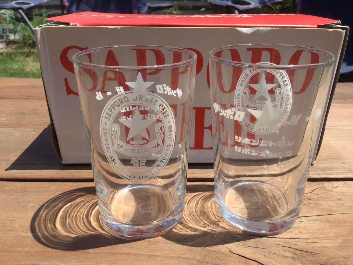 即決】サッポロビール グラス 6個入6箱=36個 昭和レトロ アンティーク