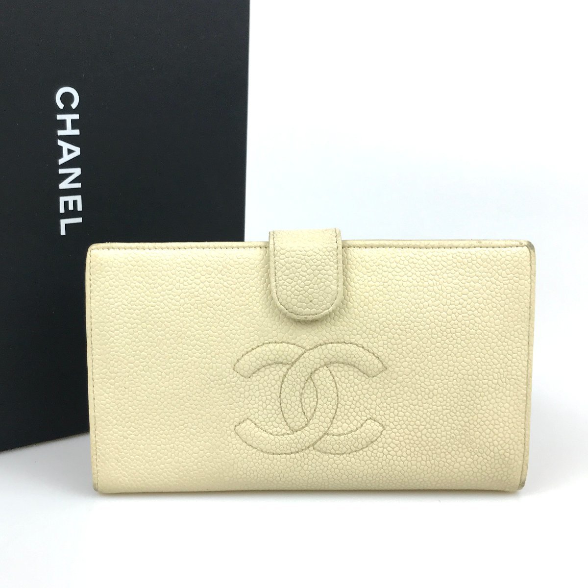 1円〜】シャネル CHANEL 財布 長財布 がま口財布 ココマーク キャビア 