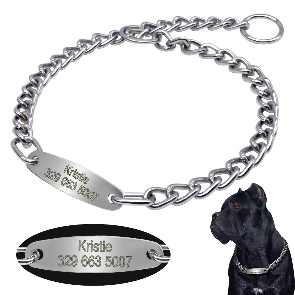 売れ筋 おすすめ ペット用首輪 大型犬用 ステンレス ドッグチェーン メタルチョーク ブルドッグ 18k アクセサリー 選べるサイズ カラー 一部予約